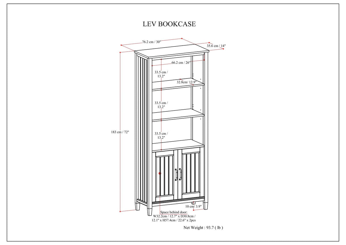 Lev - Bookcase - Smoky Brown, photo 8 of 11