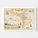 Vintage Map of America 1623