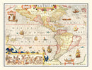 Vintage Map of America 1623