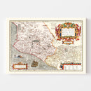 Vintage Map of Peru 1623