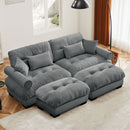 Super Comfort Oversized Modular Sectional Sofa With Movable Ottoman by HouseOfZazla