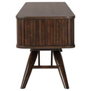 Valna Wood 71-inch TV Stand with Sliding Doors Walnut