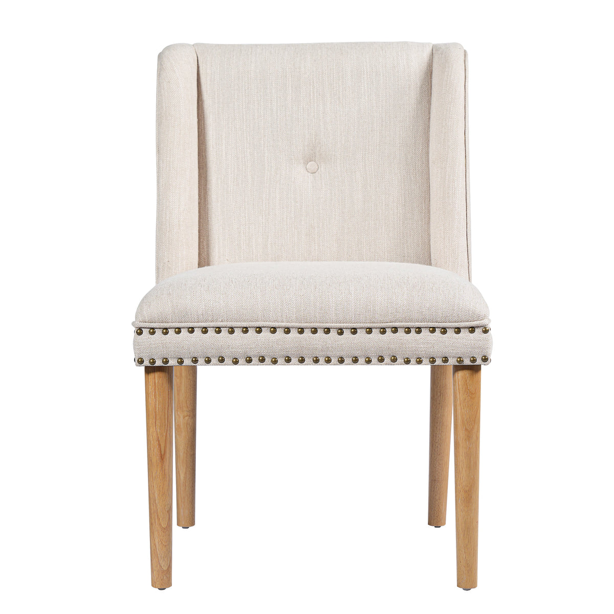 Light Luxury Rivet Upholstered Dining Chair Set of 2, photo 5 of 10
