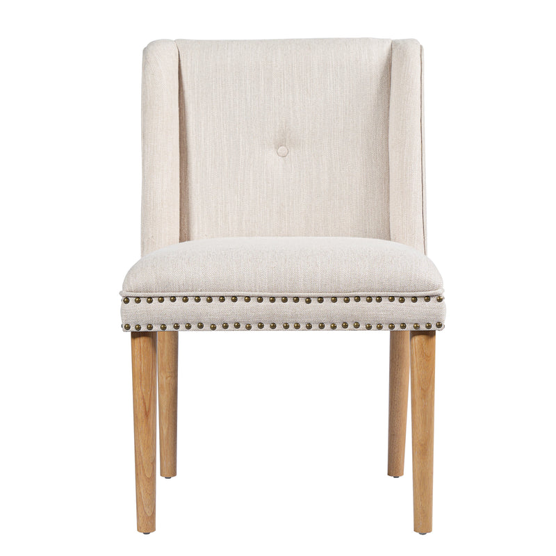 Light Luxury Rivet Upholstered Dining Chair Set of 2, photo 5 of 10