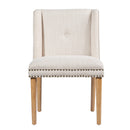 Light Luxury Rivet Upholstered Dining Chair Set of 2 by HouseOfZazla