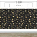 Astronomy Pattern Peel and Stick Wallpaper. Stars, Sun, Moon and Cloud. Removable Wall Mural