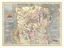 Vintage Map of North Ireland 1623