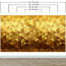 Gold Poly Triangle Geometric Elegant Peel and Stick Wallpaper | Removable Wall Mural