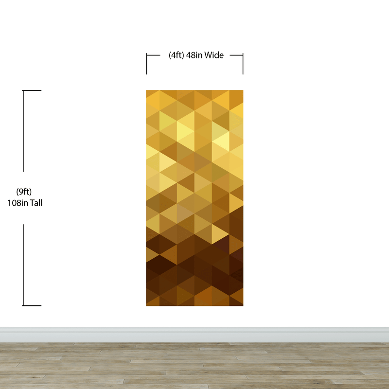 Gold Poly Triangle Geometric Elegant Peel and Stick Wallpaper | Removable Wall Mural