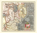 Vintage Map of Ulster, Ireland 1623