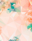 Geometric Pink Flower Pattern Peel and Stick Wallpaper | Removable Wall Mural