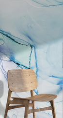 Abstract Ink Pattern Peel and Stick Wallpaper. Removable Wall Mural. (Blue, Green, Purple)