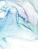 Abstract Ink Pattern Peel and Stick Wallpaper. Removable Wall Mural. (Blue, Green, Purple)