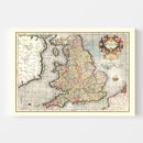 Vintage Map of England 1623