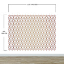 Modern Geometric Shape 3D Hexagon Bronze Lines Peel and Stick Wallpaper | Removable Wall Mural