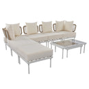 Walker Edison | Outdoor 8-Piece Sectional Sofa Set