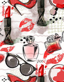 Fashion Cosmetic Make-up Peel and Stick Wallpaper | Removable Wall Mural