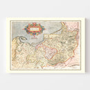 Vintage Map of Prussia 1623