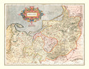 Vintage Map of Prussia 1623