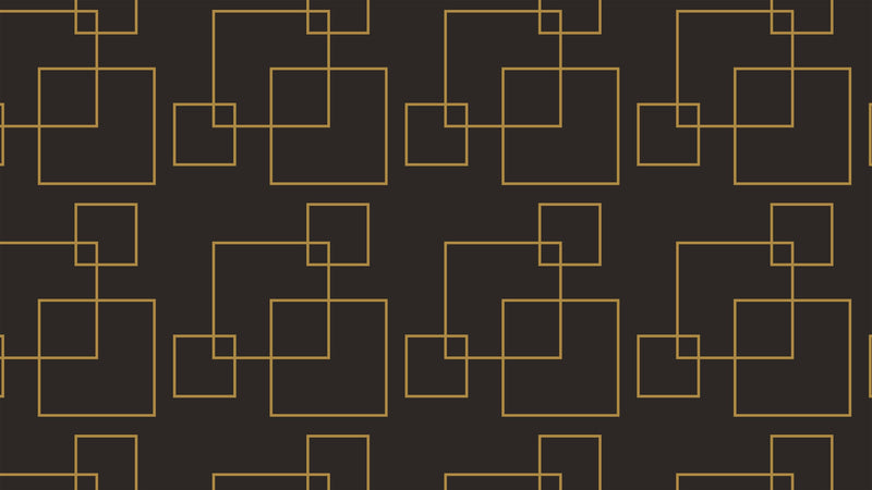 Dark Brown and Gold Square Geometric Pattern Peel and Stick Wallpaper | Removable Wall Mural