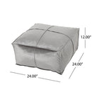 Nati - Square Pouf Ottoman And Floor Cushion - Smoke by HouseOfZazla