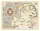 Vintage Map of Latvia 1623