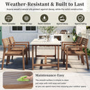U_STYLE 5-Piece Outdoor Acacia Wood Dining Set by HouseOfZazla