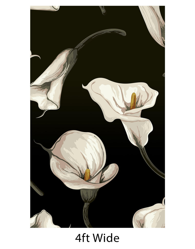 Elegant Rustic Tulip Flower Peel and Stick Wallpaper | Removable Wall Mural