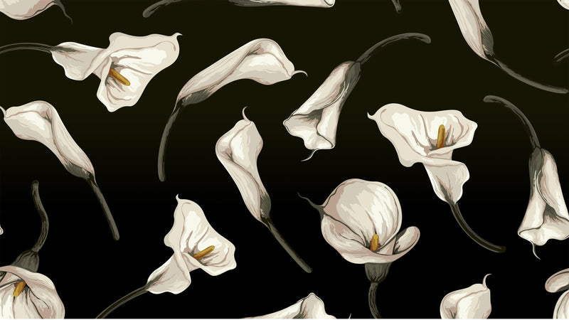 Elegant Rustic Tulip Flower Peel and Stick Wallpaper | Removable Wall Mural