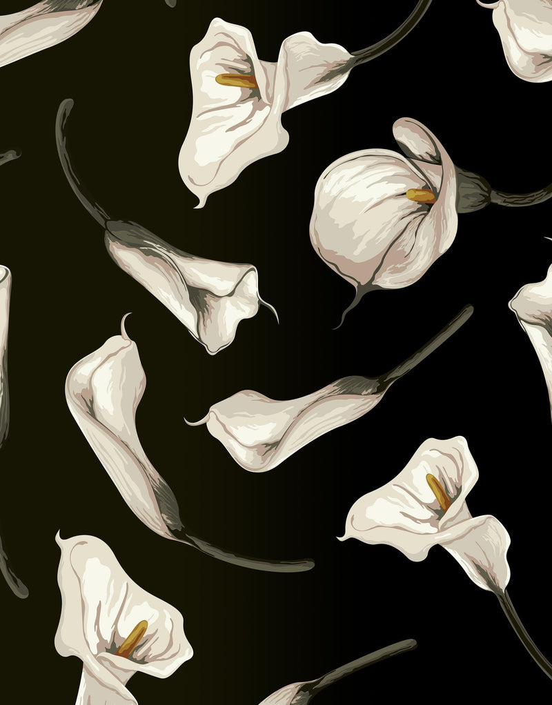 Elegant Rustic Tulip Flower Peel and Stick Wallpaper | Removable Wall Mural