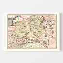 Vintage Map of Lithuania 1623