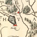 Vintage Map of Lithuania 1623