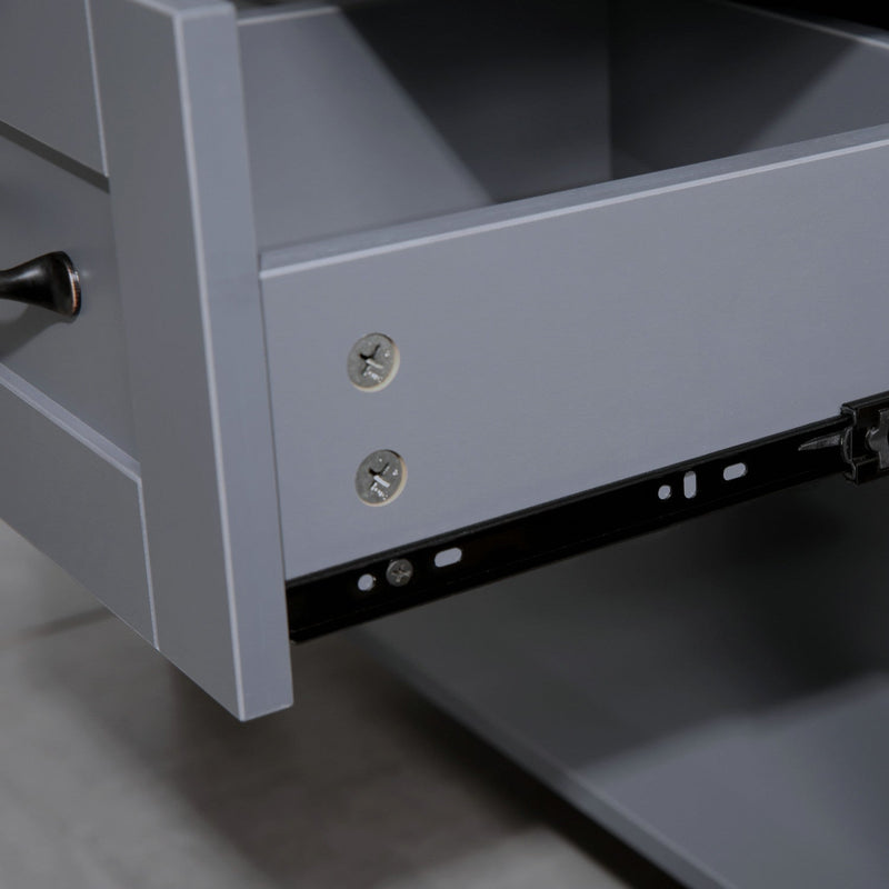 30in Gray Bathroom Vanity w/ Mirror and Top Only