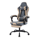 Gaming Chair with Footrest and Massage Lumbar Support