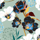 Flower Blossom Botanical Gardens Design Mural.