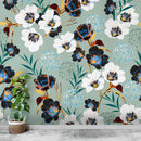 Flower Blossom Botanical Gardens Design Mural.