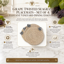 Grape Twisted Seagrass Placemats - set of 4 by Arthur Court Designs