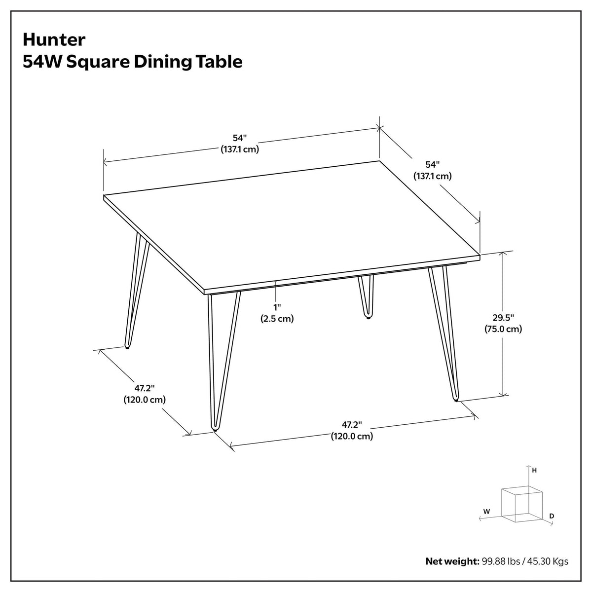 Hunter - Square Tabletop Dining Table, photo 22 of 40