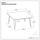 Hunter - Square Tabletop Dining Table by HouseOfZazla