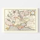 Vintage Map of Ukraine & Russia 1623