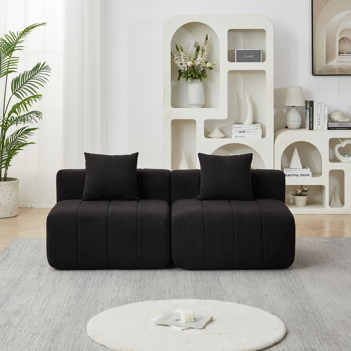 Modular Sectional Sofa With 2 Pillows, Symmetrical Design, photo 22 of 40