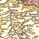 Vintage Map of Portugal 1623