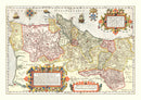 Vintage Map of Portugal 1623