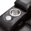 Power Motion Recliner With USB Charging Port And Hidden Arm Storage 2 Convenient Cup Holders Design And 360 Degree Swivel Tray Table by HouseOfZazla