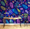 Bright Colorful Fern Arrangement Mural.