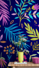 Bright Colorful Fern Arrangement Mural.