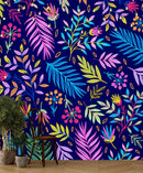 Bright Colorful Fern Arrangement Mural.