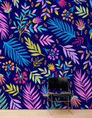 Bright Colorful Fern Arrangement Mural.