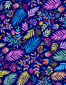 Bright Colorful Fern Arrangement Mural.