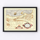 Vintage Map of Basque Regions of Spain, 1623